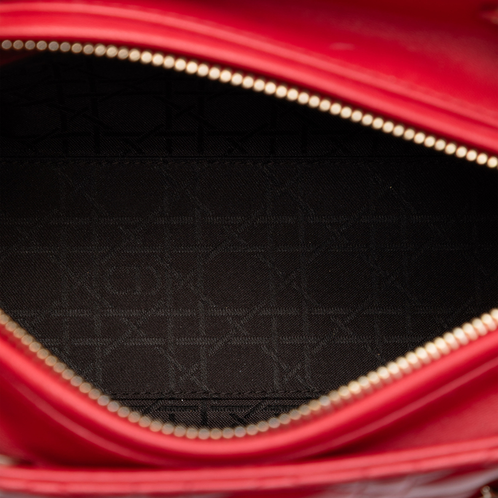 Pre-Loved Dior Medium Lambskin Cannage Lady Dior - Picture 4 of 7